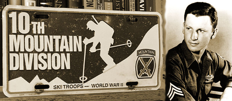 10th Mountain Division Ski Troops World War II License Plate